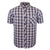 Kam Check S/S Shirt - KBS 6337 - Navy 1