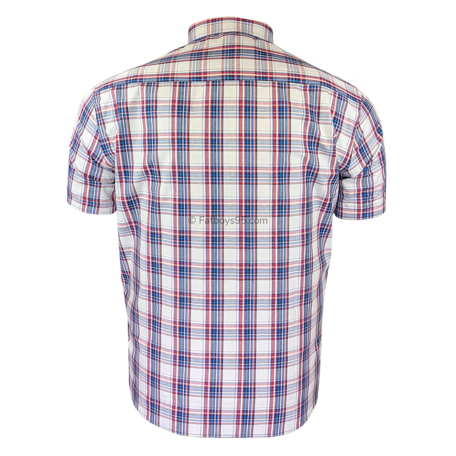 Kam Check S/S Shirt - KBS 6337 - White 3