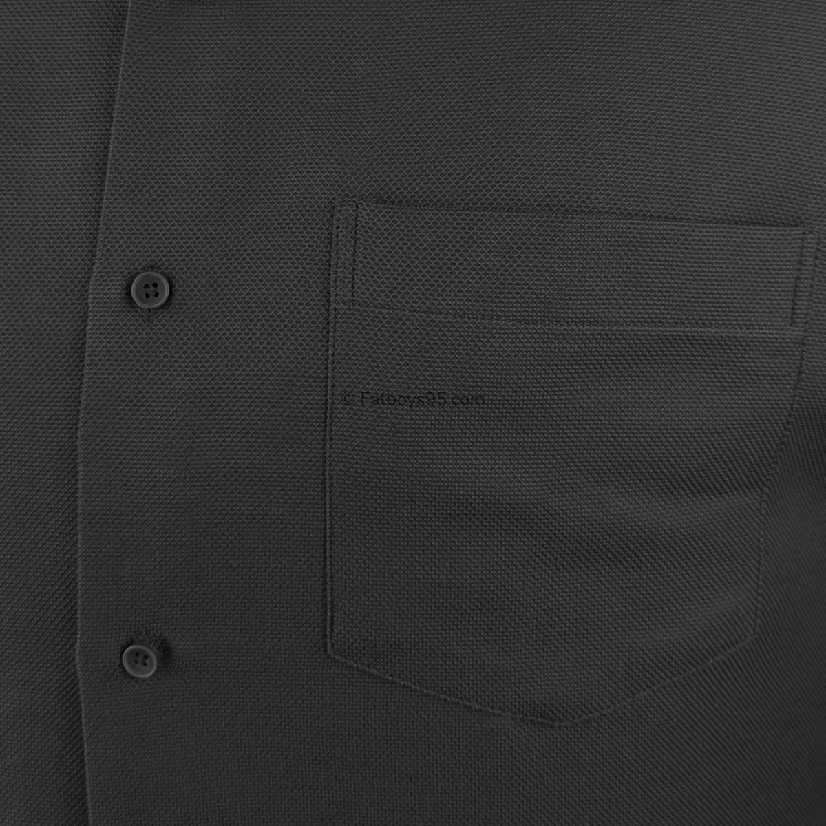 Kam Dobby Weave L/S Shirt - KBS 6357 - Black 3