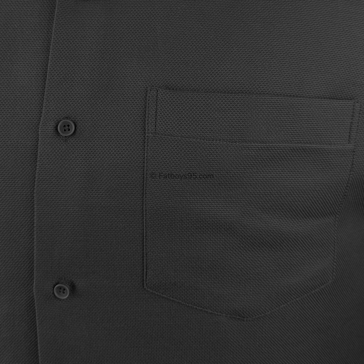 Kam Dobby Weave L/S Shirt - KBS 6357 - Black 3