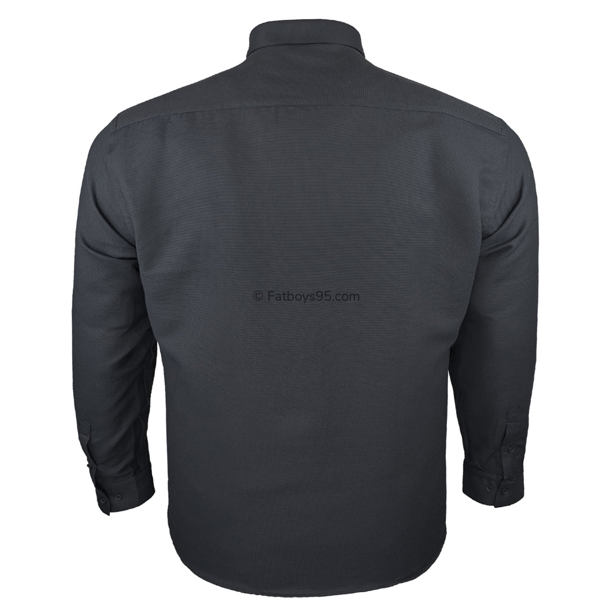 Kam Dobby Weave L/S Shirt - KBS 6357 - Black 4