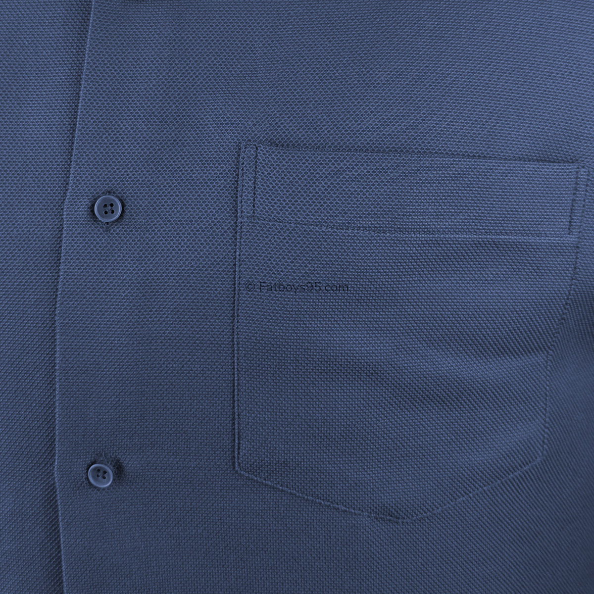 Kam Dobby Weave L/S Shirt - KBS 6357 - Navy 3