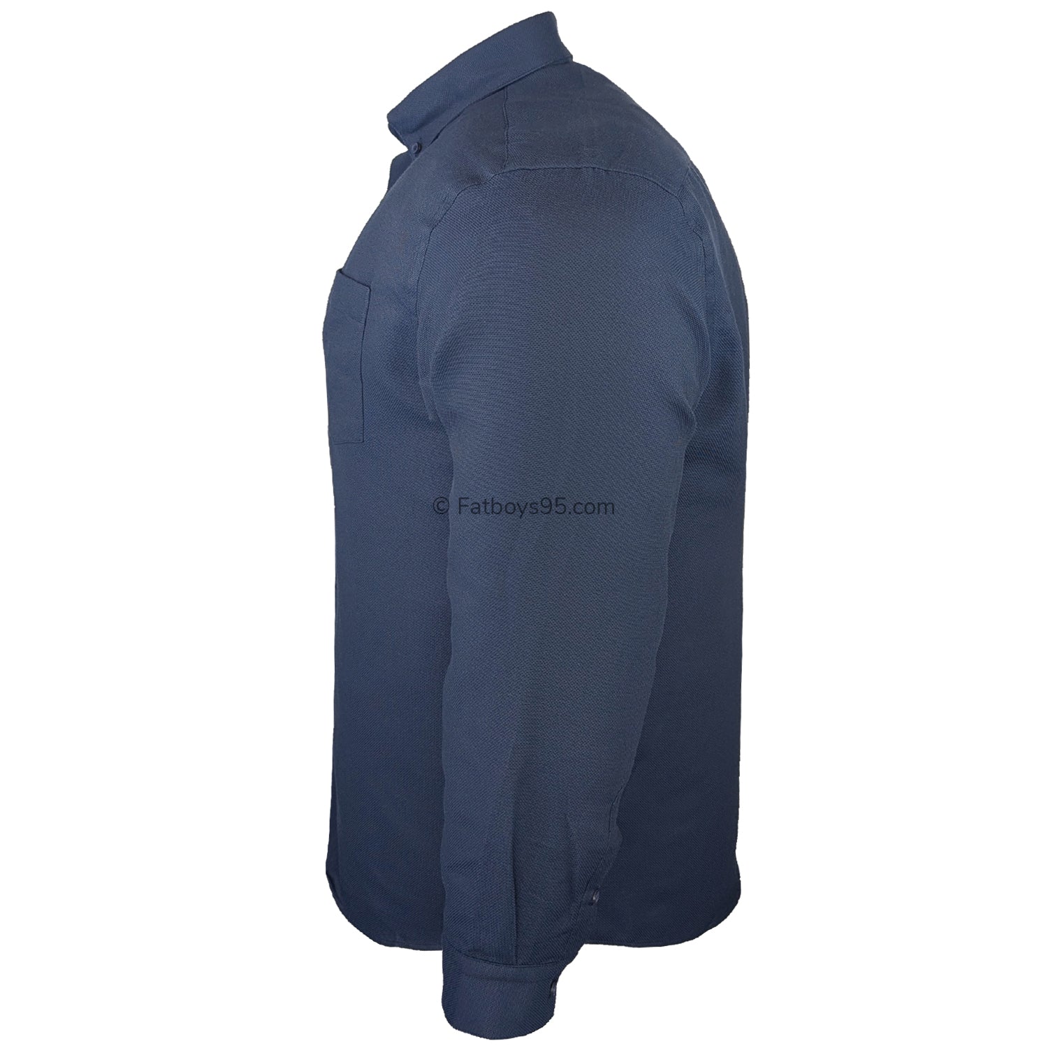 Kam Dobby Weave L/S Shirt - KBS 6357 - Navy 5