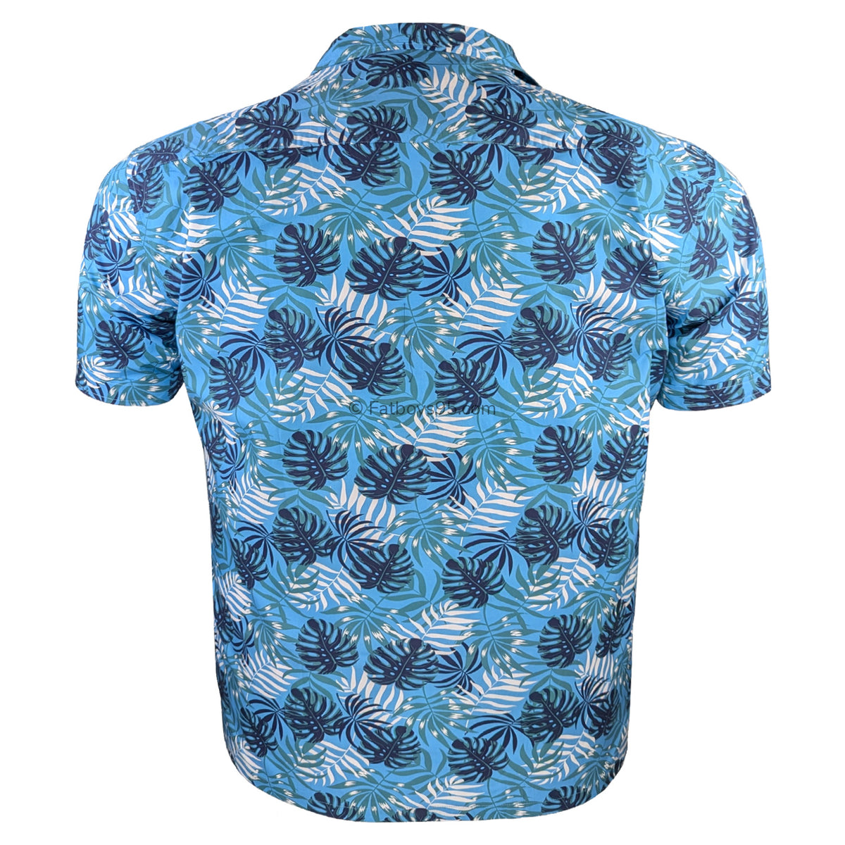 Kam Hawaiian Print S/S Shirt - KBS 6393 - Aqua 3