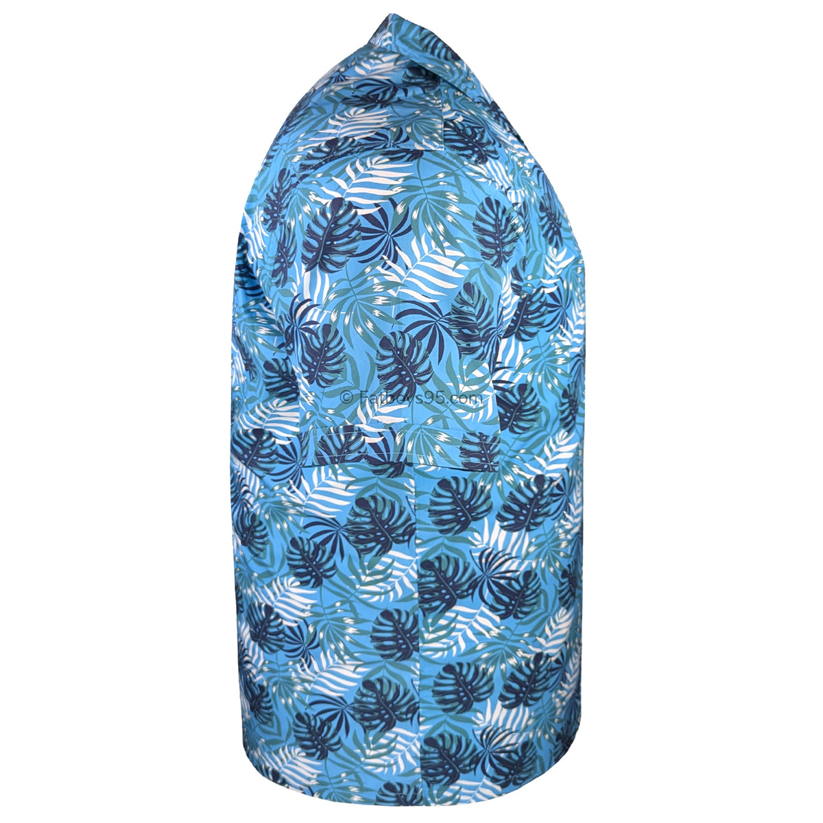 Kam Hawaiian Print S/S Shirt - KBS 6393 - Aqua 5