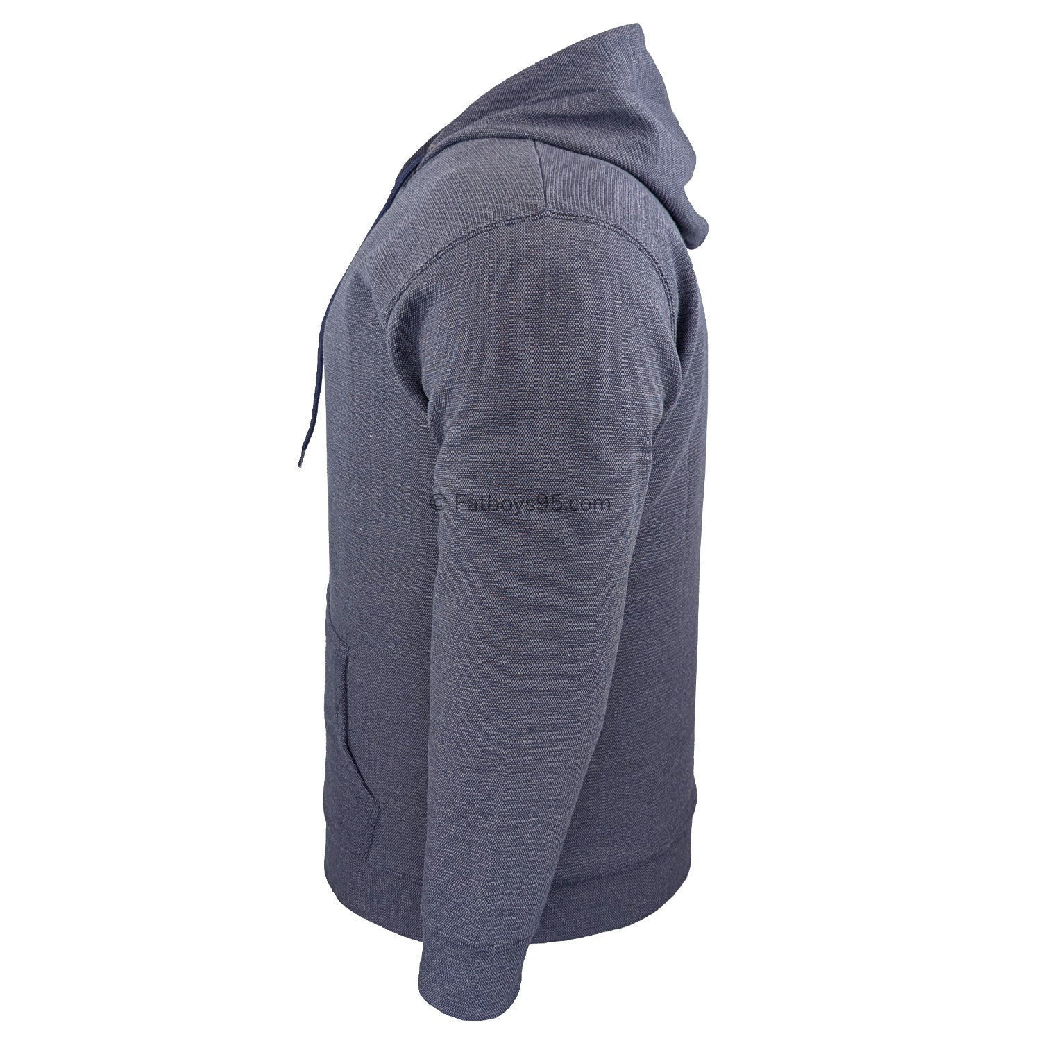 Kam Textured Full Zip Hoody - KBS 7078 - Indigo 4