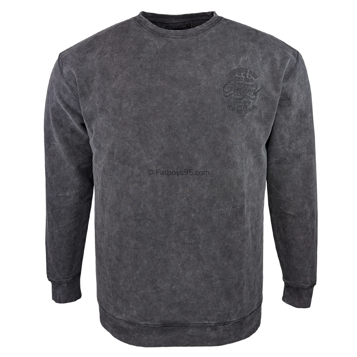 Kam Garment Dye Sweatshirt - KBS 7081 - Black 1