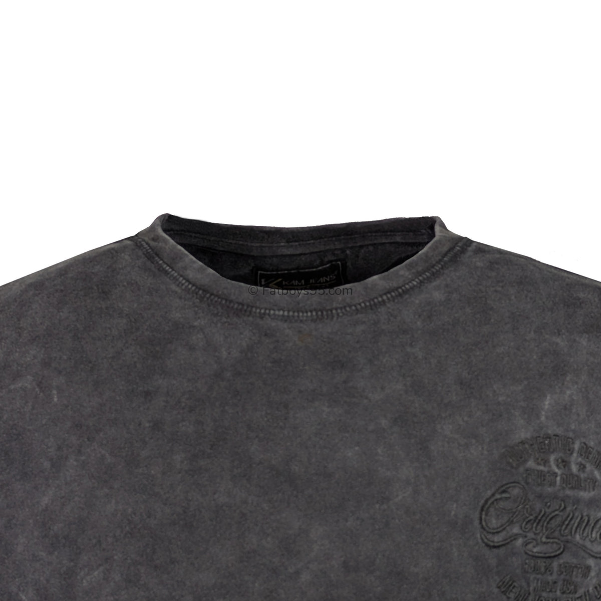 Kam Garment Dye Sweatshirt - KBS 7081 - Black 2