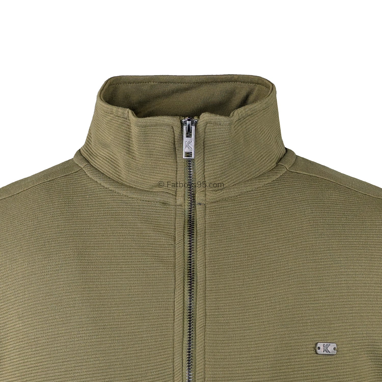 Kam 1/4 Zip Jacquard Sweater - KBS 7090 - Dark Olive 4