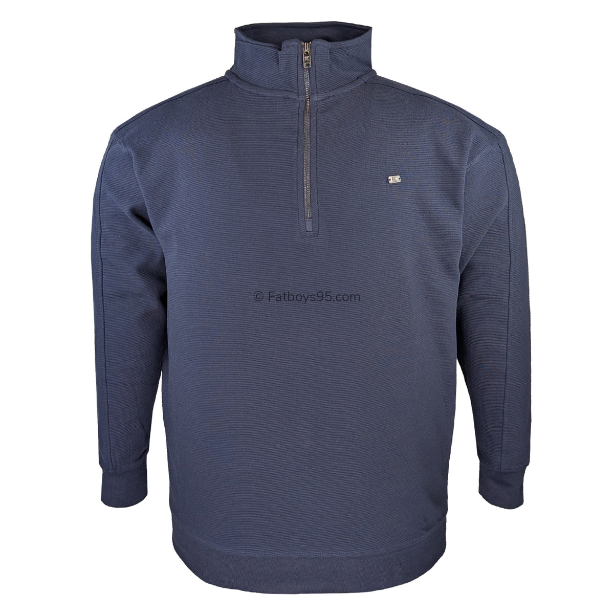 Kam 1/4 Zip Jacquard Sweater - KBS 7090 - Navy 3