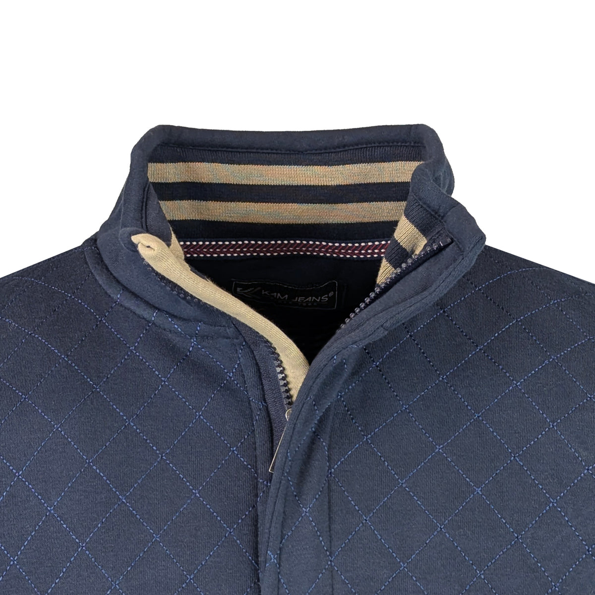 Kam 1/4 Zip Panel Mock Sweat Top - KBS 7092 - Carbon 2