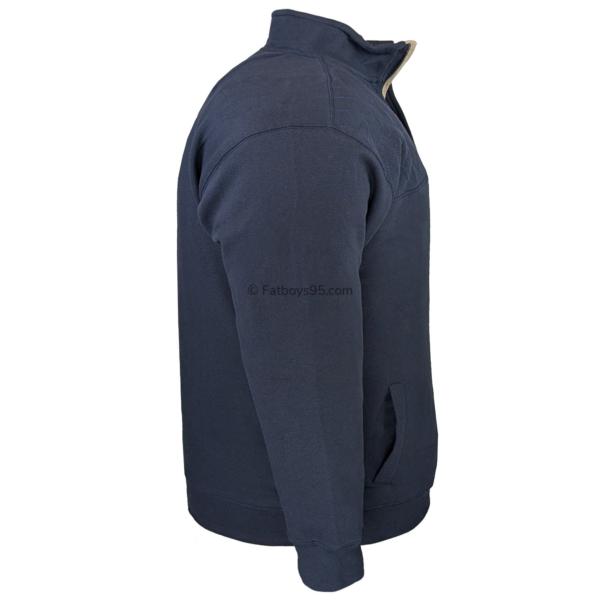 Kam 1/4 Zip Panel Mock Sweat Top - KBS 7092 - Carbon 5