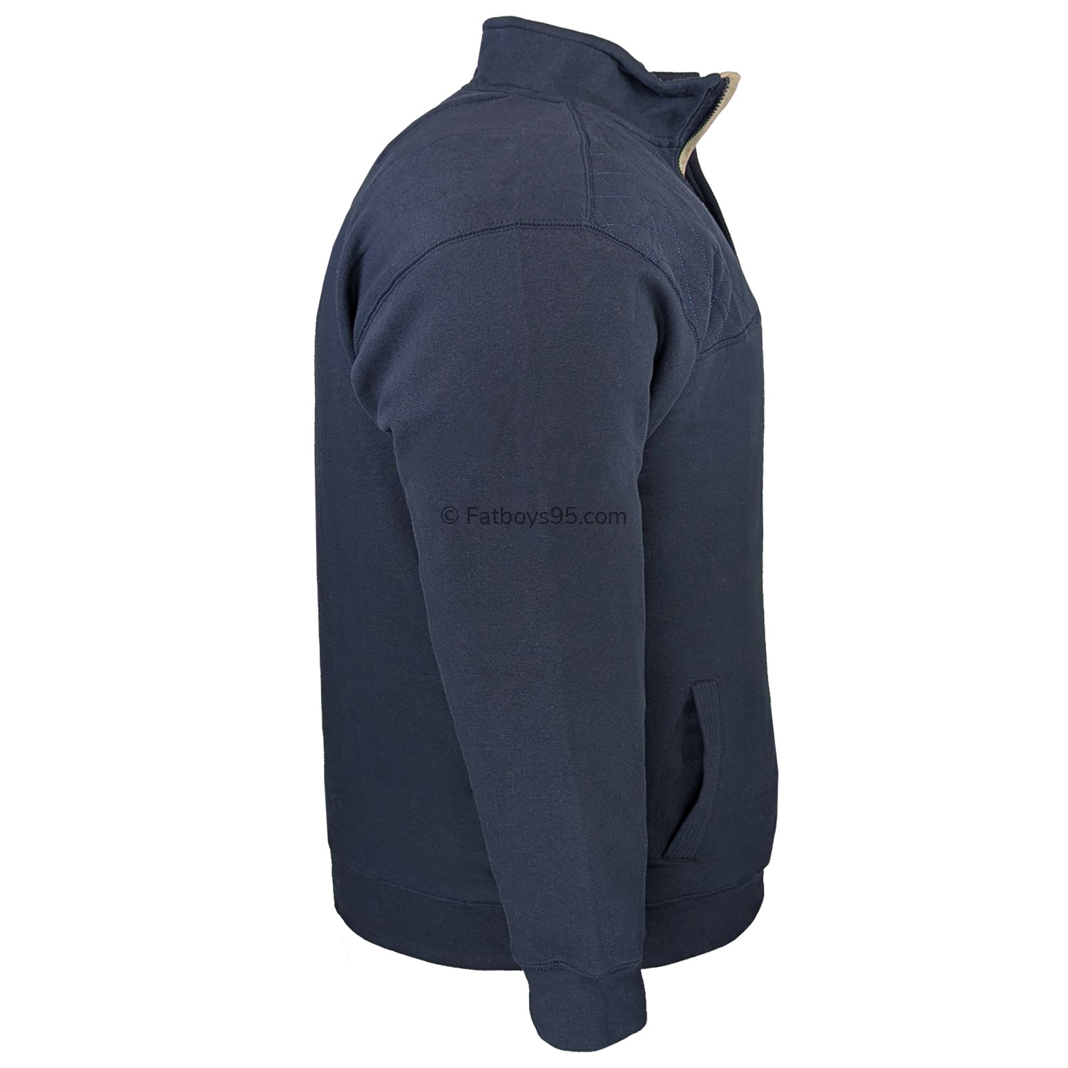 Kam 1/4 Zip Panel Mock Sweat Top - KBS 7092 - Carbon 5