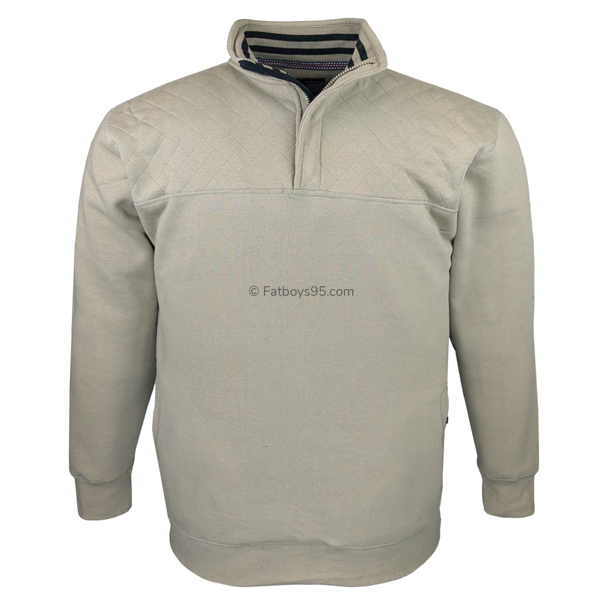 Kam 1/4 Zip Panel Mock Sweat Top - KBS 7092 - Laurel Oak 1