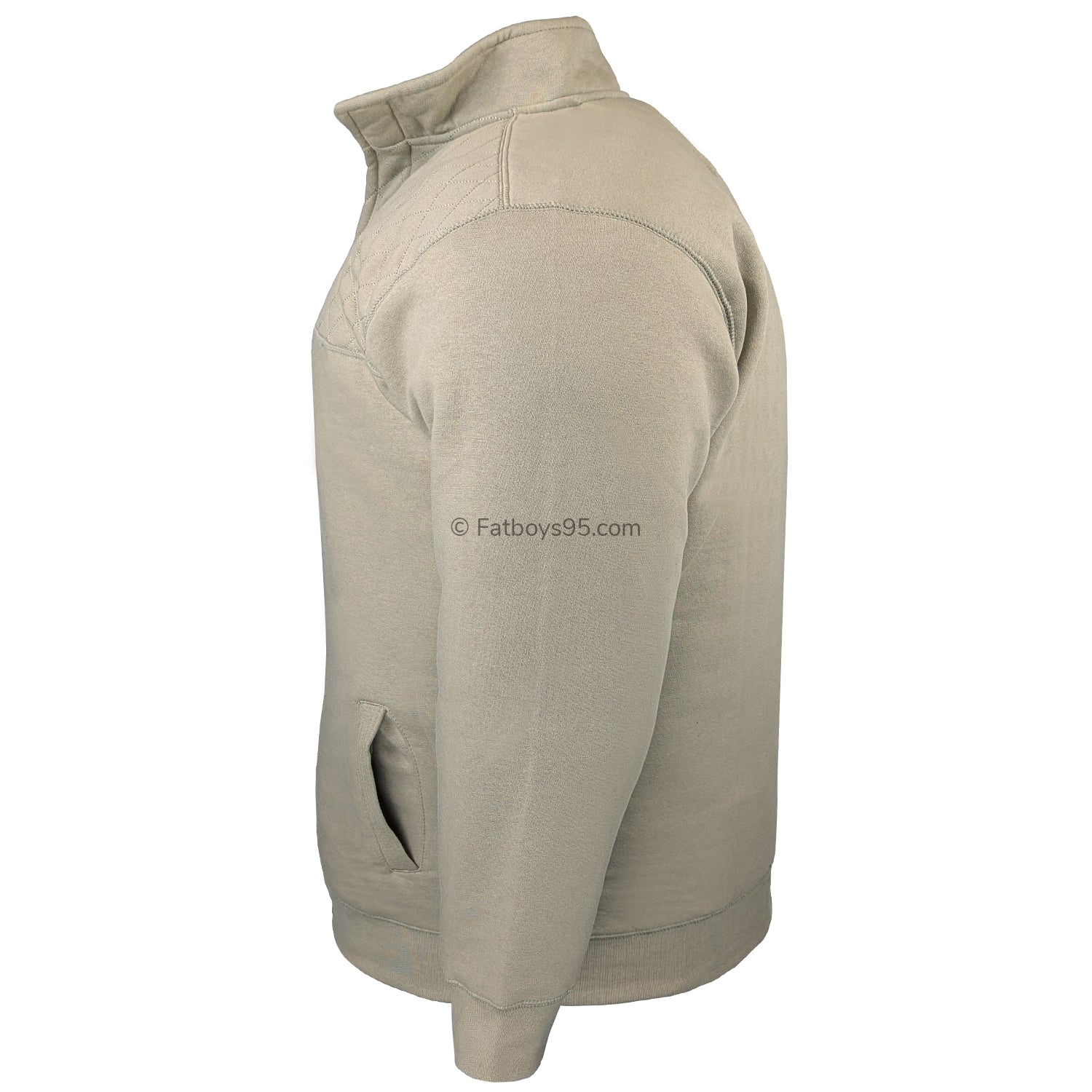 Kam 1/4 Zip Panel Mock Sweat Top - KBS 7092 - Laurel Oak 4