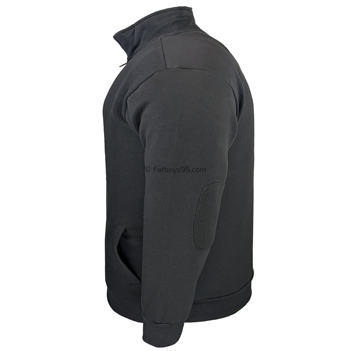 Kam Textured Full Zip Top - KBS 7093 - Black 4