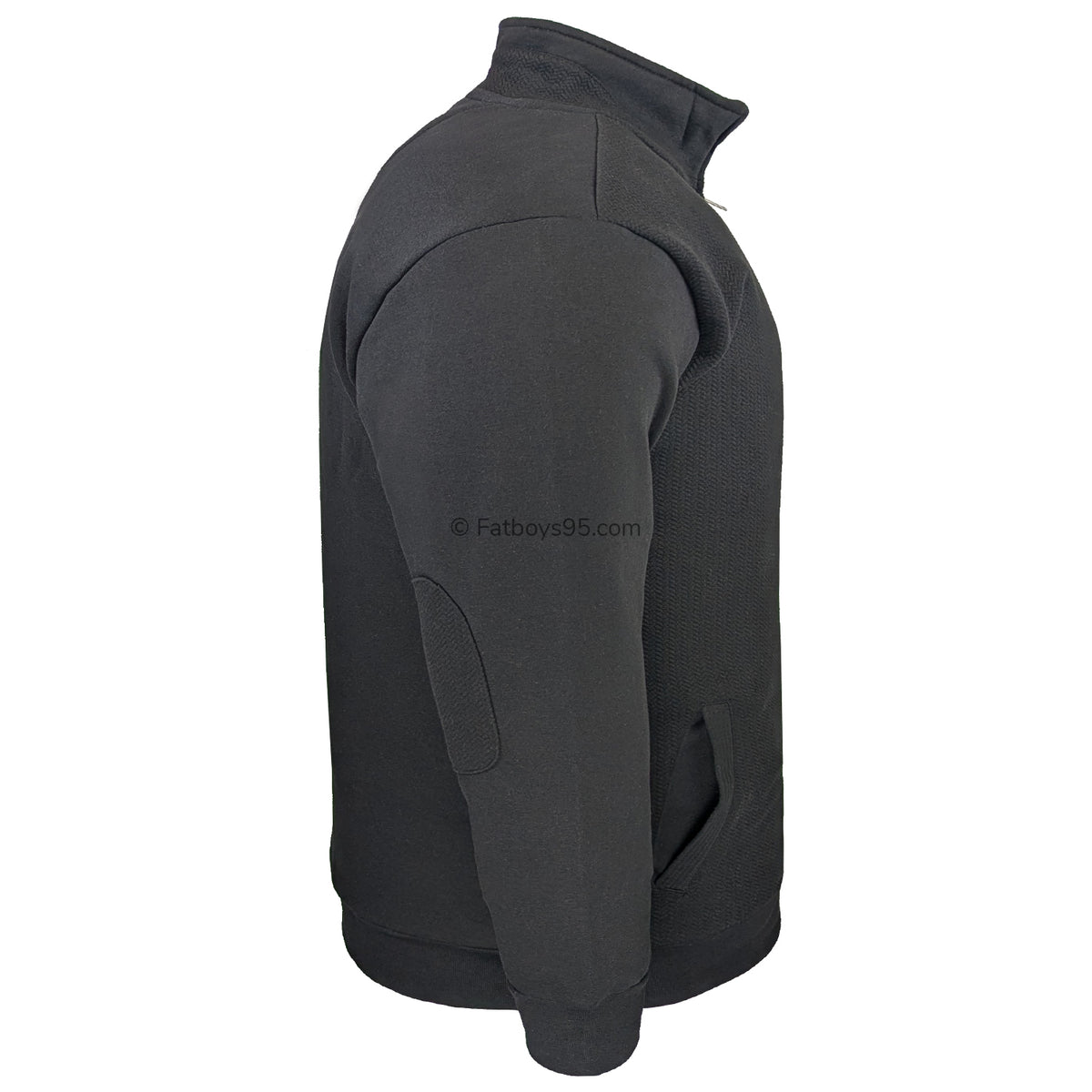Kam Textured Full Zip Top - KBS 7093 - Black 5