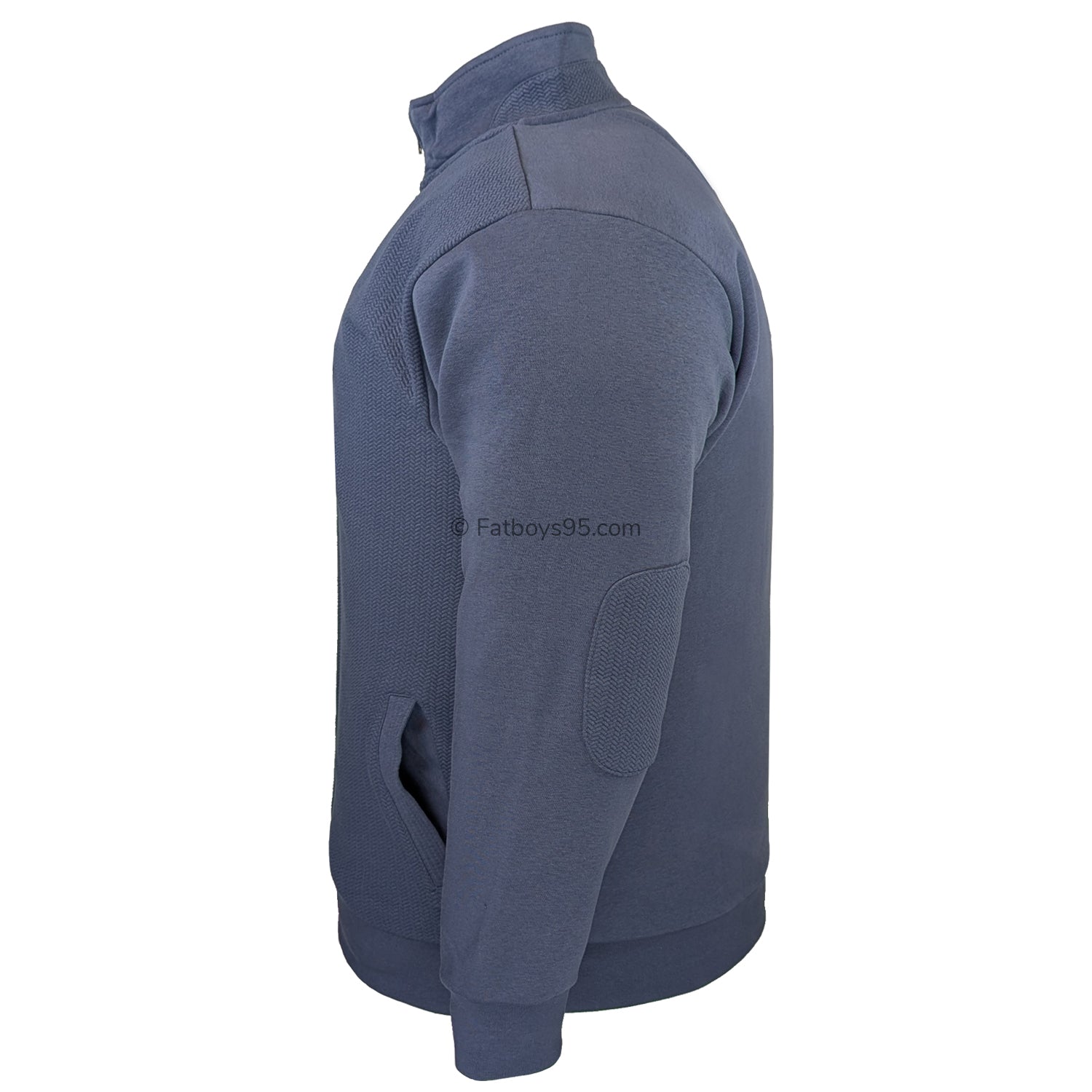 Kam Textured Full Zip Top - KBS 7093 - Vintage Indigo 4