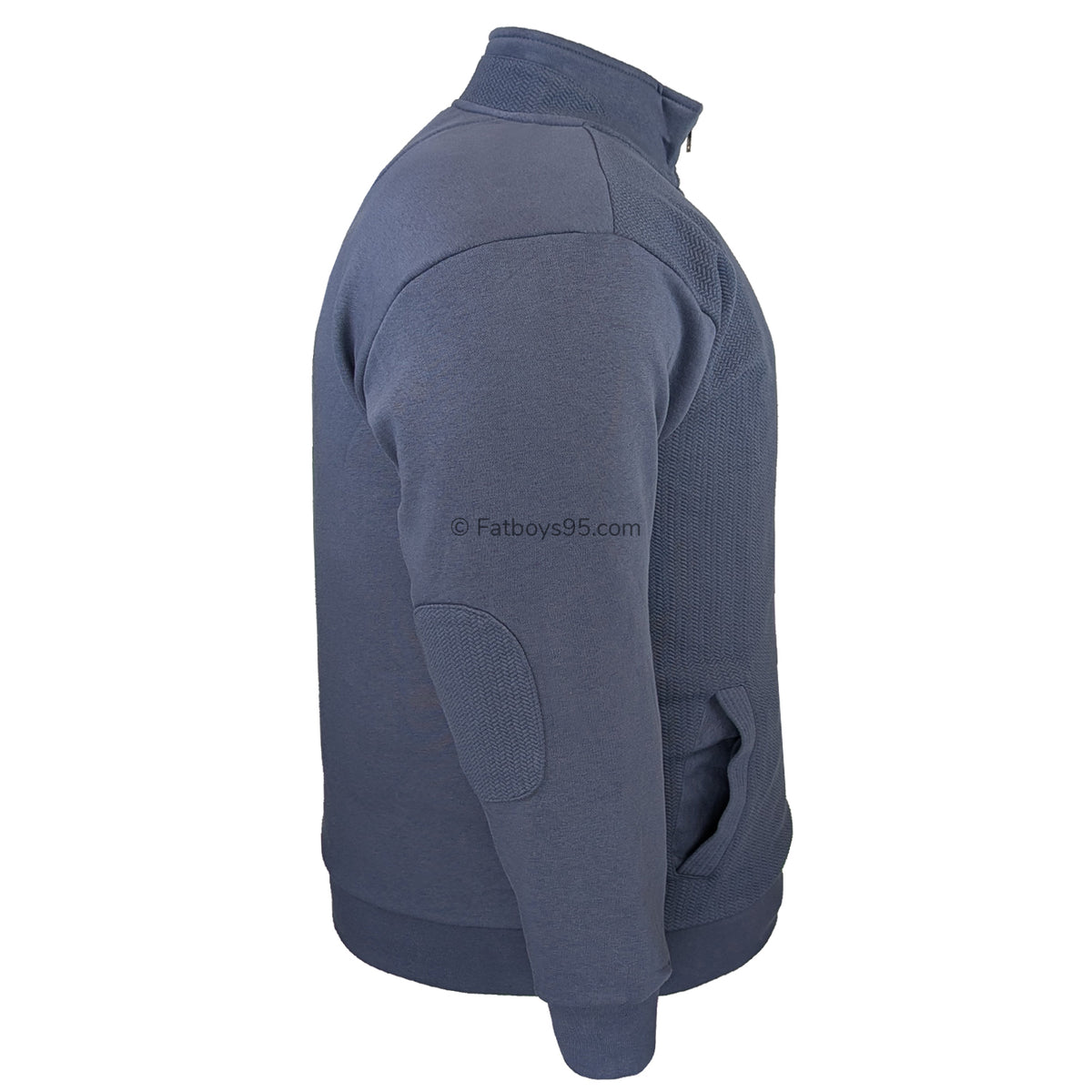 Kam Textured Full Zip Top - KBS 7093 - Vintage Indigo 5