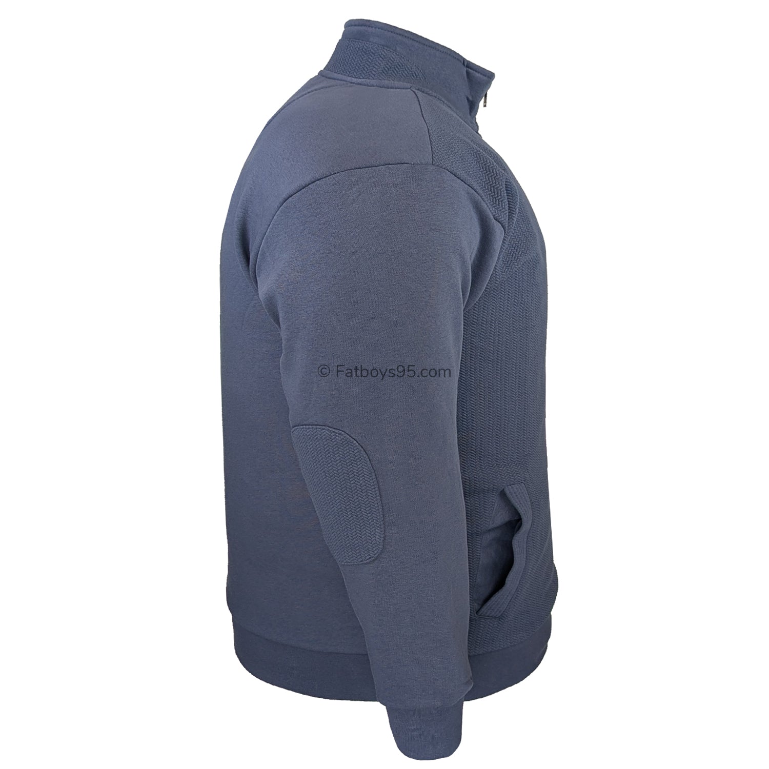 Kam Textured Full Zip Top - KBS 7093 - Vintage Indigo 5