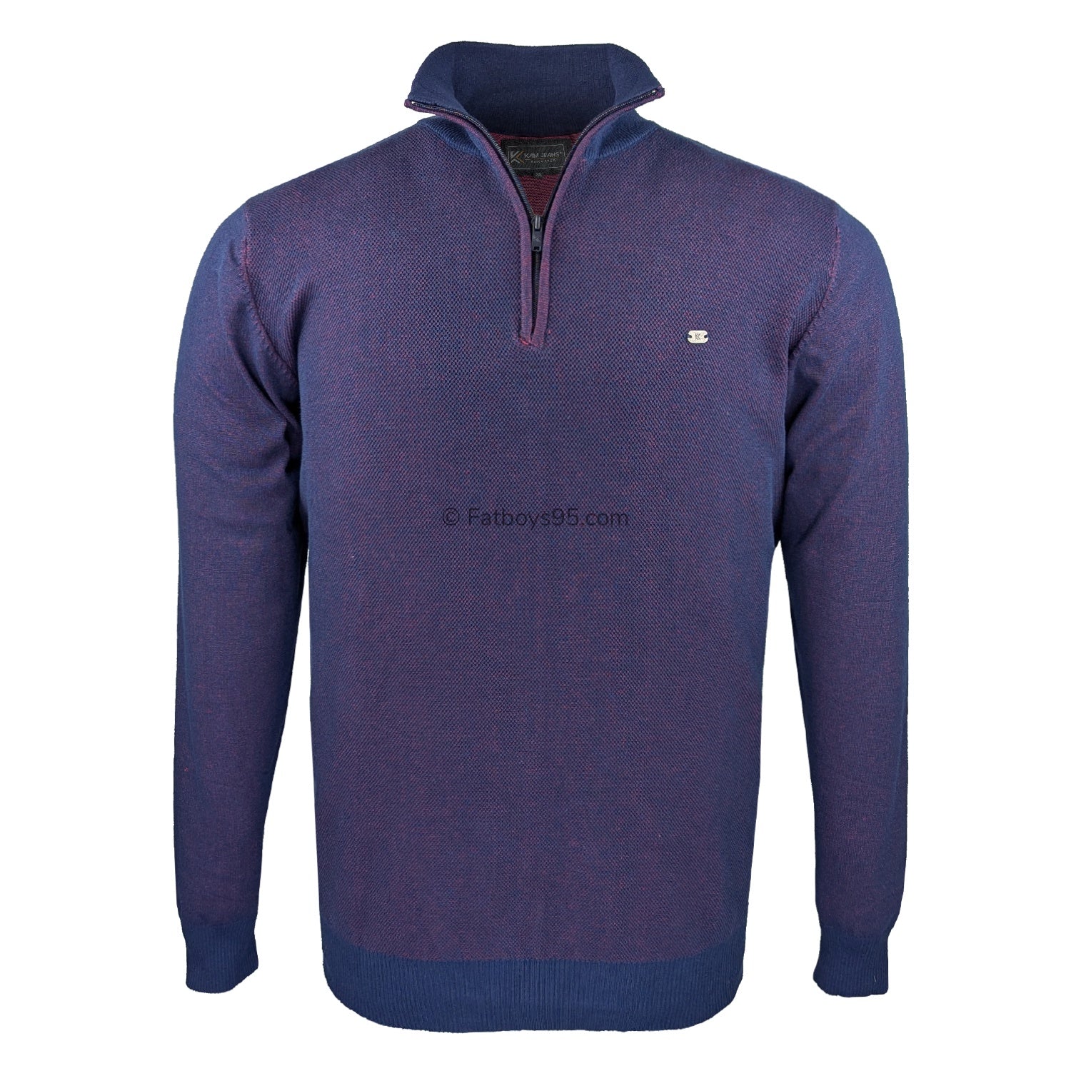 Kam 1/4 Zip Knit Top - KBS 94 - Navy 1