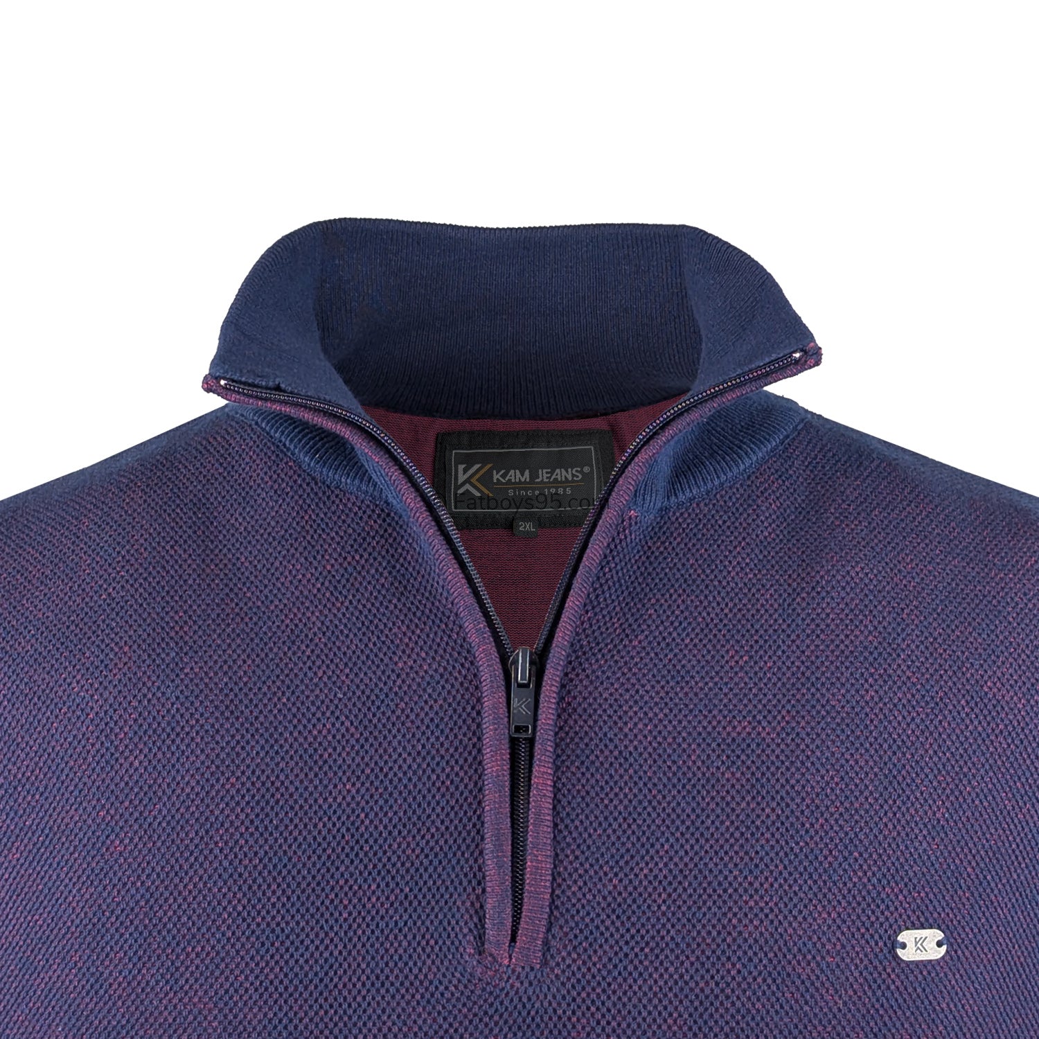 Kam 1/4 Zip Knit Top - KBS 94 - Navy 2