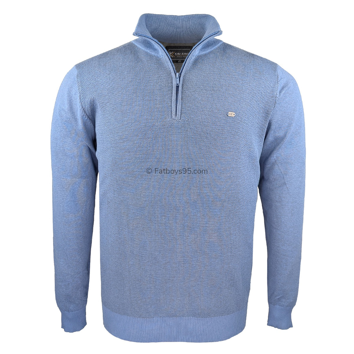 Kam 1/4 Zip Knit Top - KBS 94 - Powder Blue 1