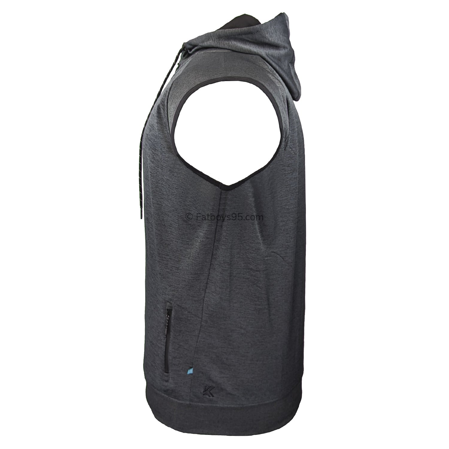 Kam Active Performance Sleeveless Hoody - AP007 - Charcoal 4