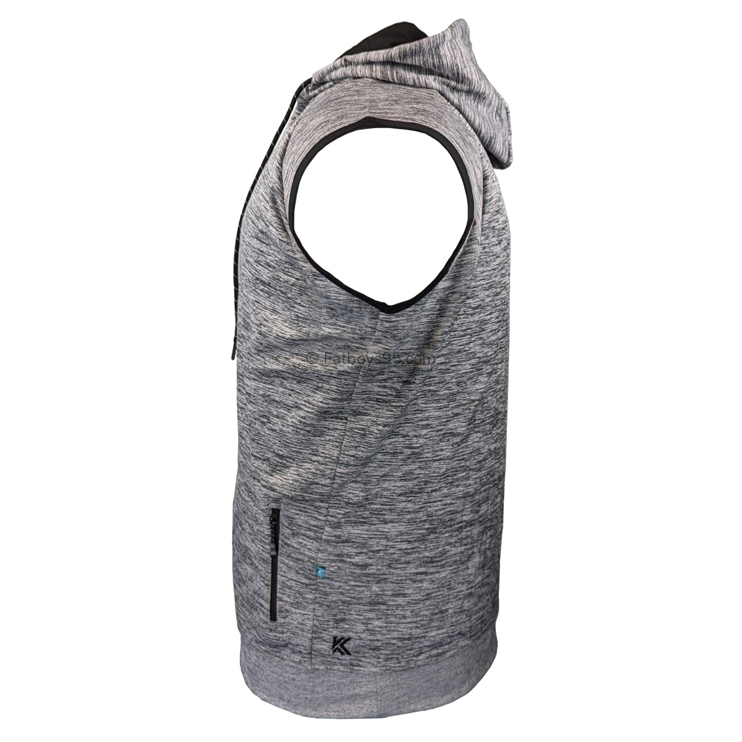 Kam Active Performance Sleeveless Hoody - AP007 - Grey 4