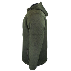 Kam Sherpa Lined Hooded Knit Jacket - KBS KV101 - Forest 4