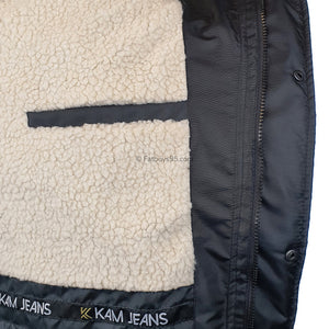 Kam Sherpa Lined Parka Coat - KBS KV112 - Black 5