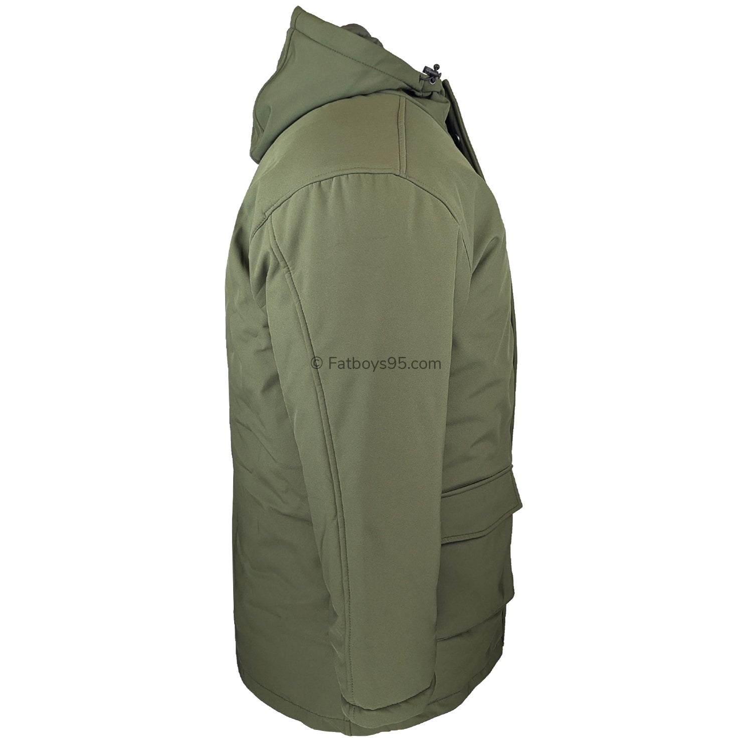 Kam Long Quilted Soft Shell Coat - KBS KV144 - Khaki 5