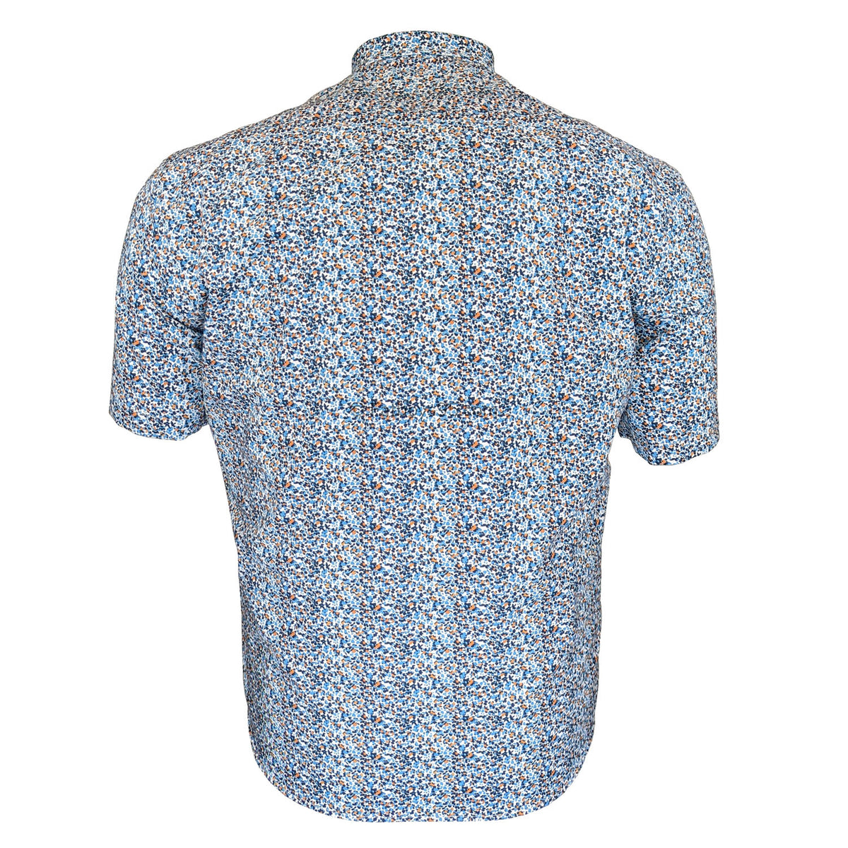 Kam Mini Floral Print S/S Shirt - KBS P027 - Blue 3