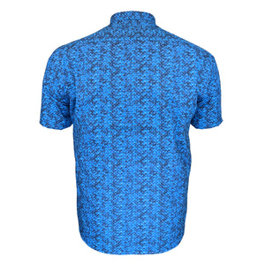 Kam Dye Print S/S Shirt - KBS P029 - Indigo 3