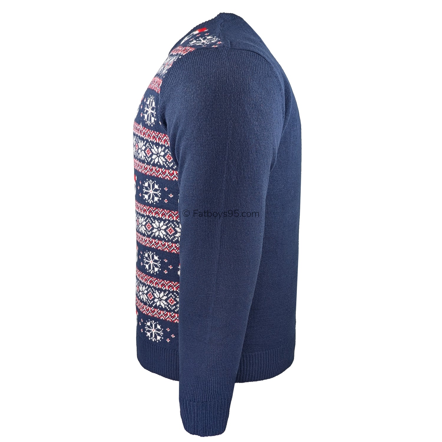 Kam Snowflake Santa Xmas Jumper - KBS X032 - Navy 4