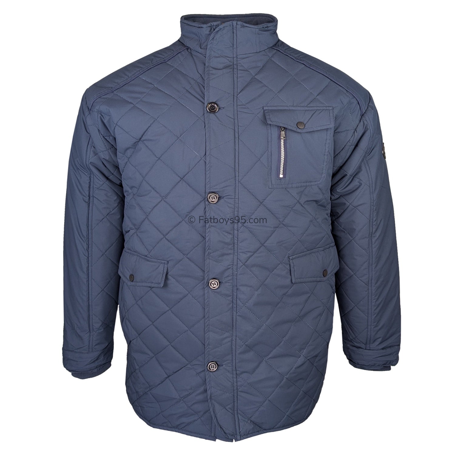 Kam Heritage Quilted Coat - KBS KV139 - Navy 1