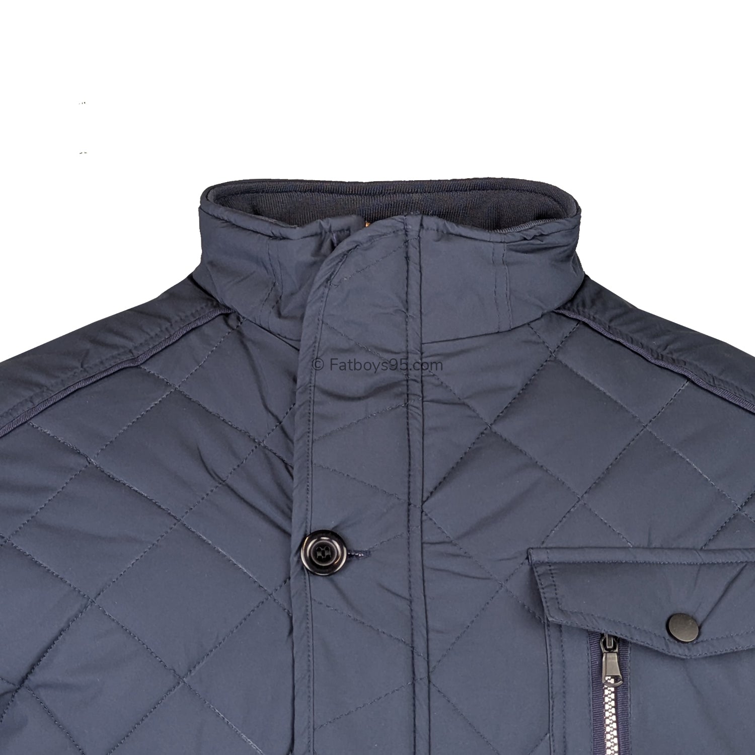 Kam Heritage Quilted Coat - KBS KV139 - Navy 2