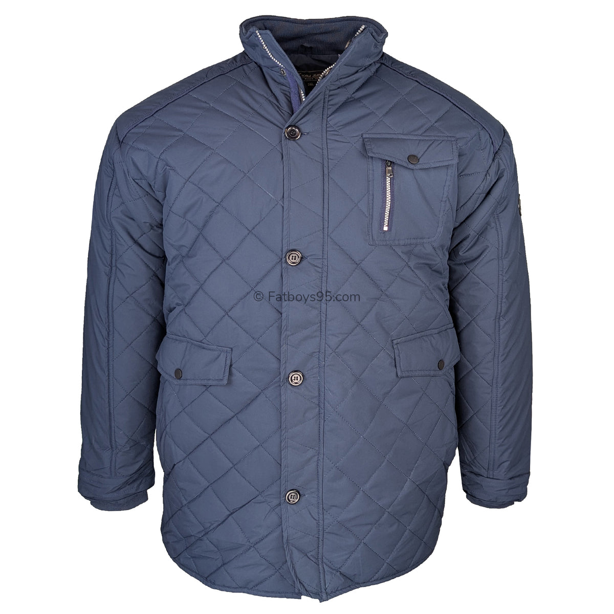 Kam Heritage Quilted Coat - KBS KV139 - Navy 3
