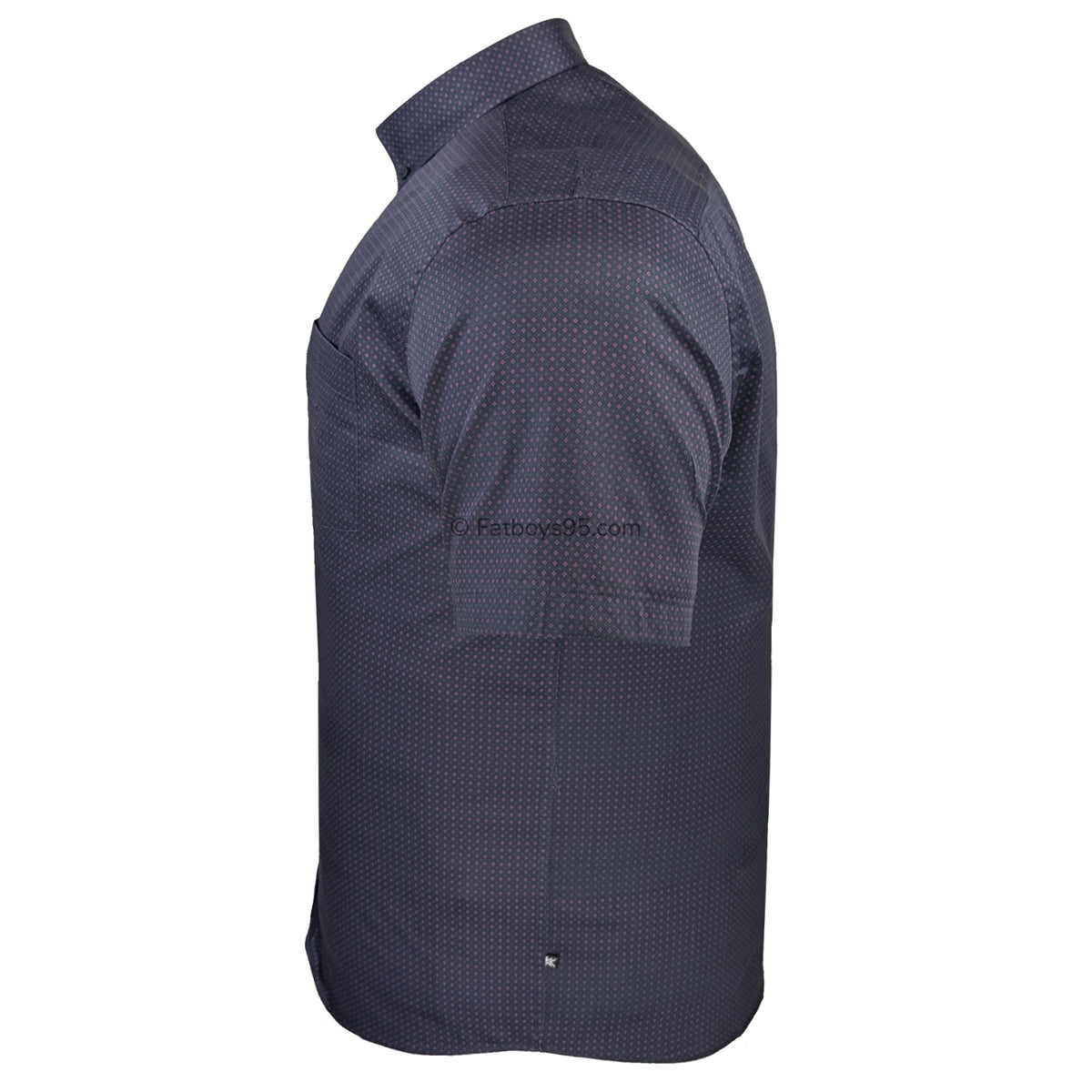 Kam Premium Mini Print S/S Shirt - KBS P057 - Navy 4