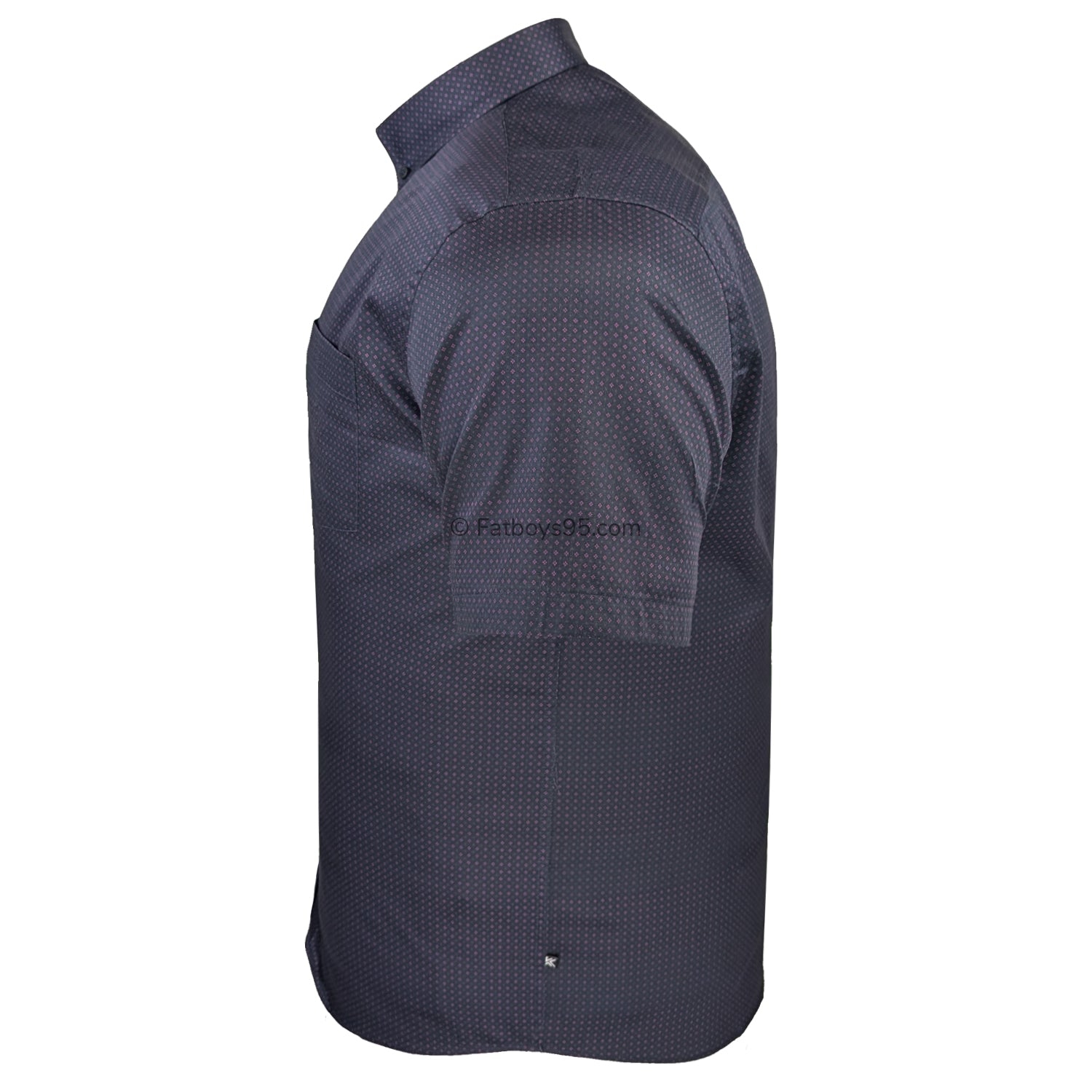 Kam Premium Mini Print S/S Shirt - KBS P057 - Navy 4