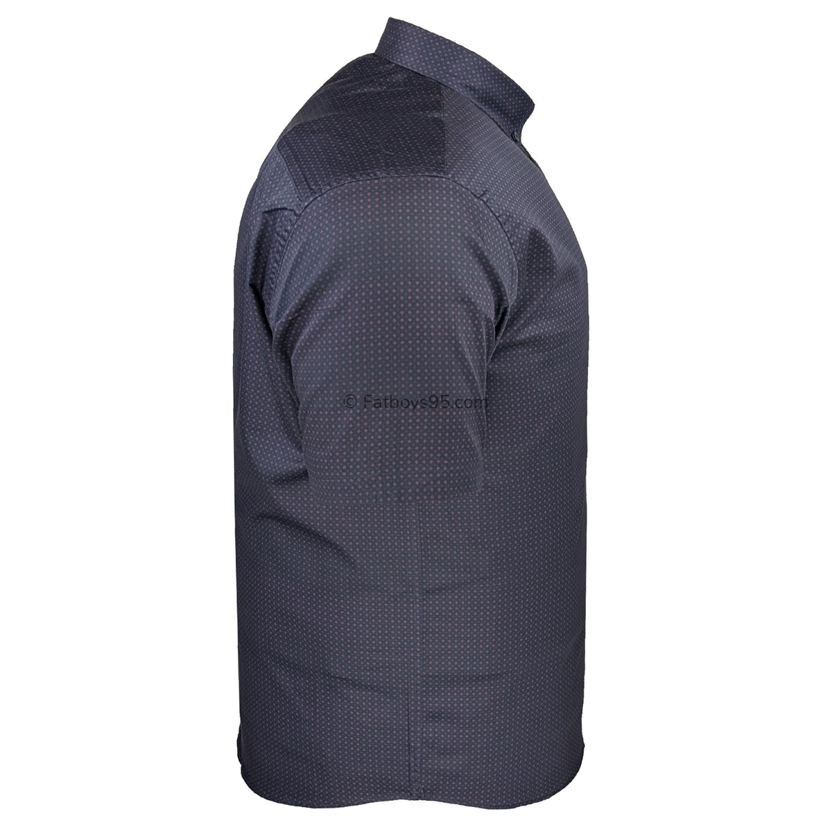 Kam Premium Mini Print S/S Shirt - KBS P057 - Navy 5