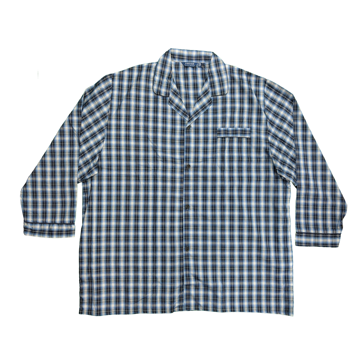 Kings Club PJs (Shirt & Trousers) - 257039 - Blue Check