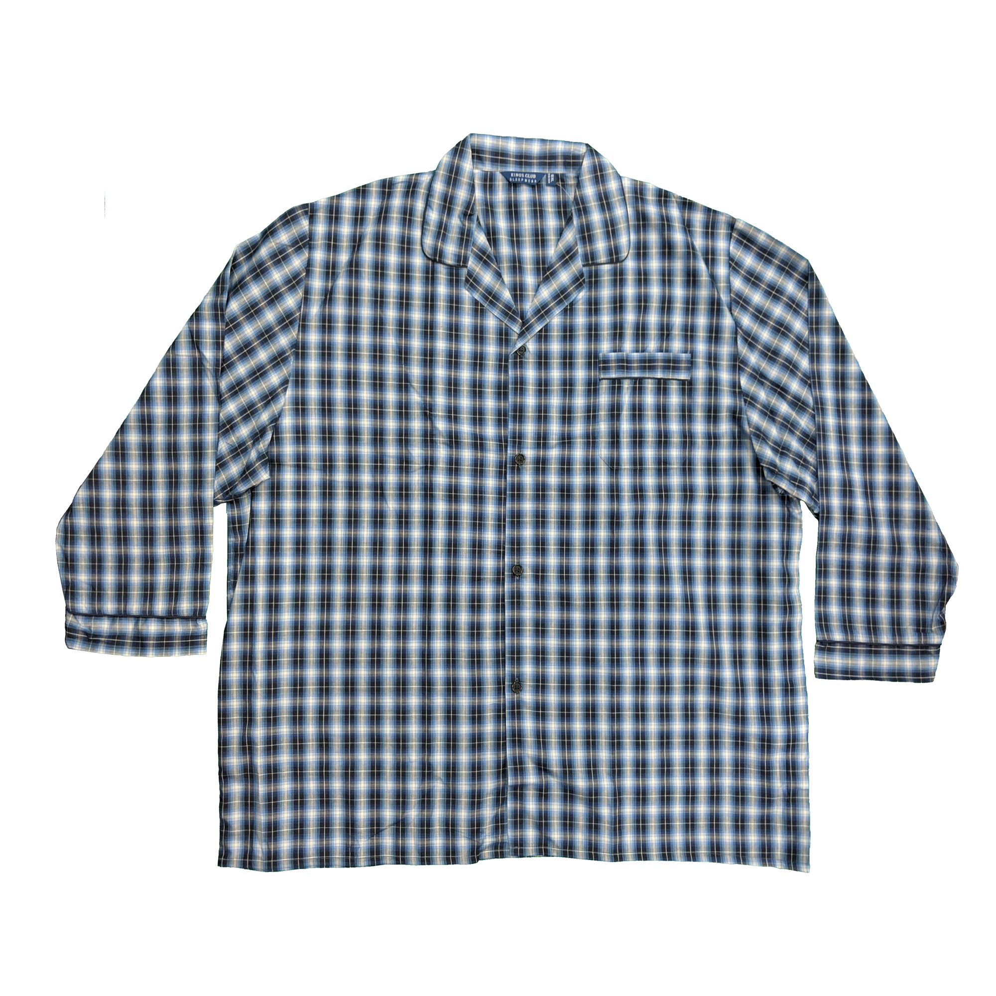 Kings Club PJs (Shirt & Trousers) - 257039 - Blue Check