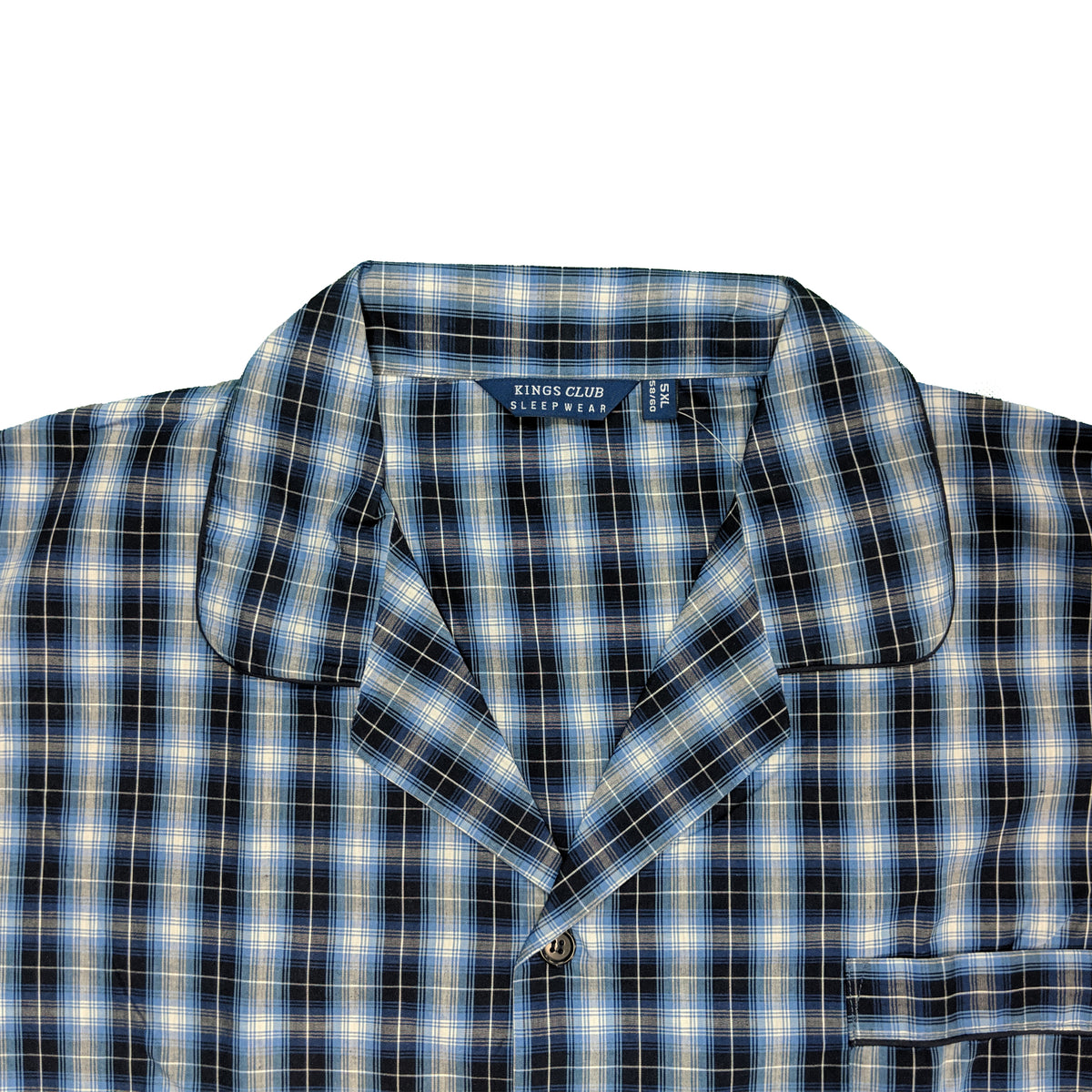 Kings Club PJs (Shirt & Trousers) - 257039 - Blue Check