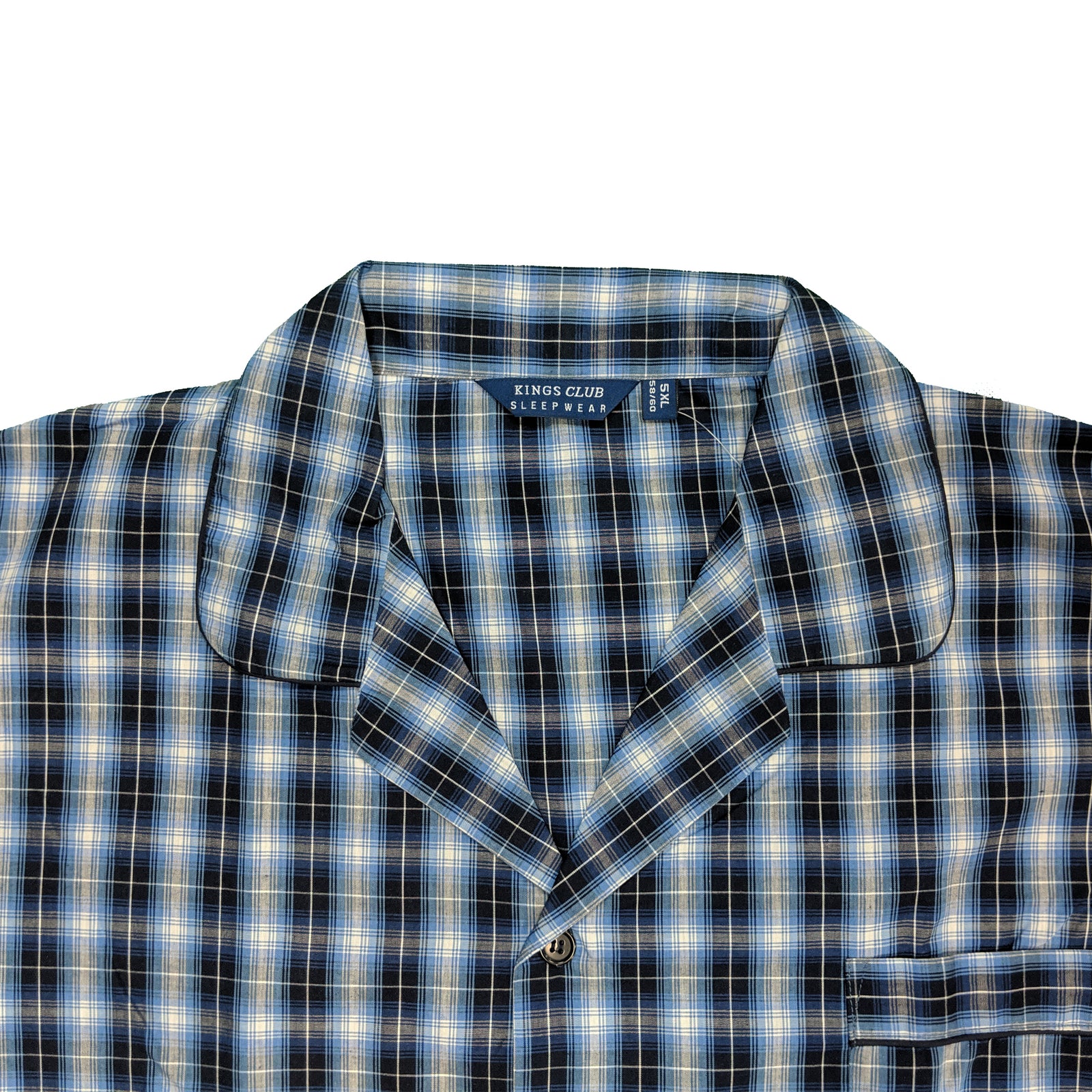 Kings Club PJs (Shirt & Trousers) - 257039 - Blue Check