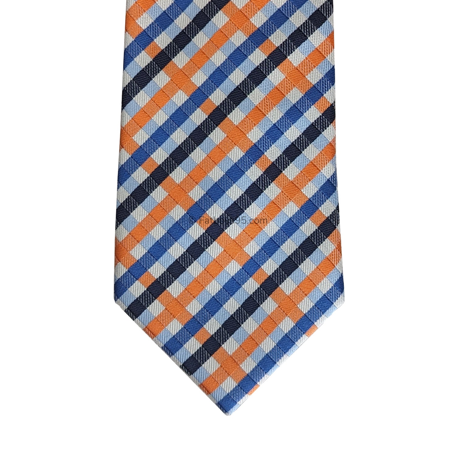 Kensington Tie - J27216 - Orange / Blue 2