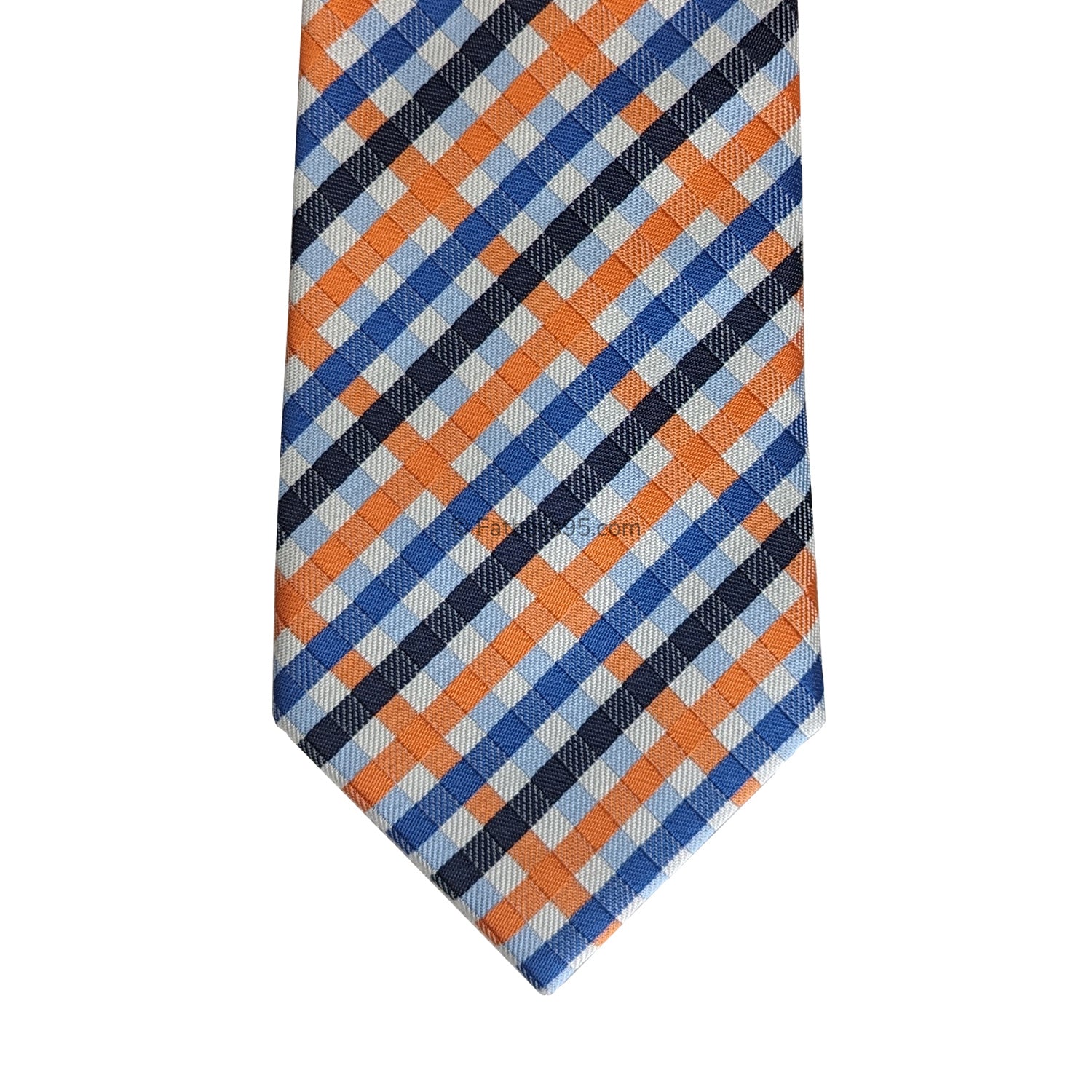 Kensington Tie - J27216 - Orange / Blue 2