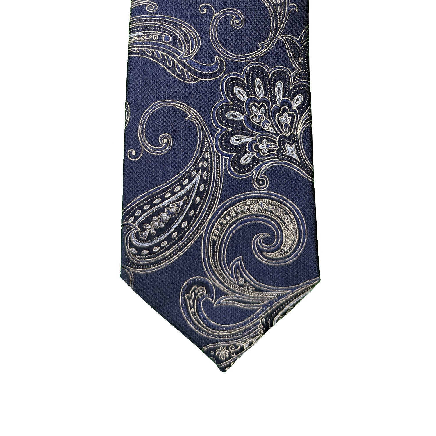 Kensington Paisley Tie - J29087 - Navy 2