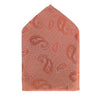 Kensington Paisley Pocket Square - MWY311922 - Burnt Orange