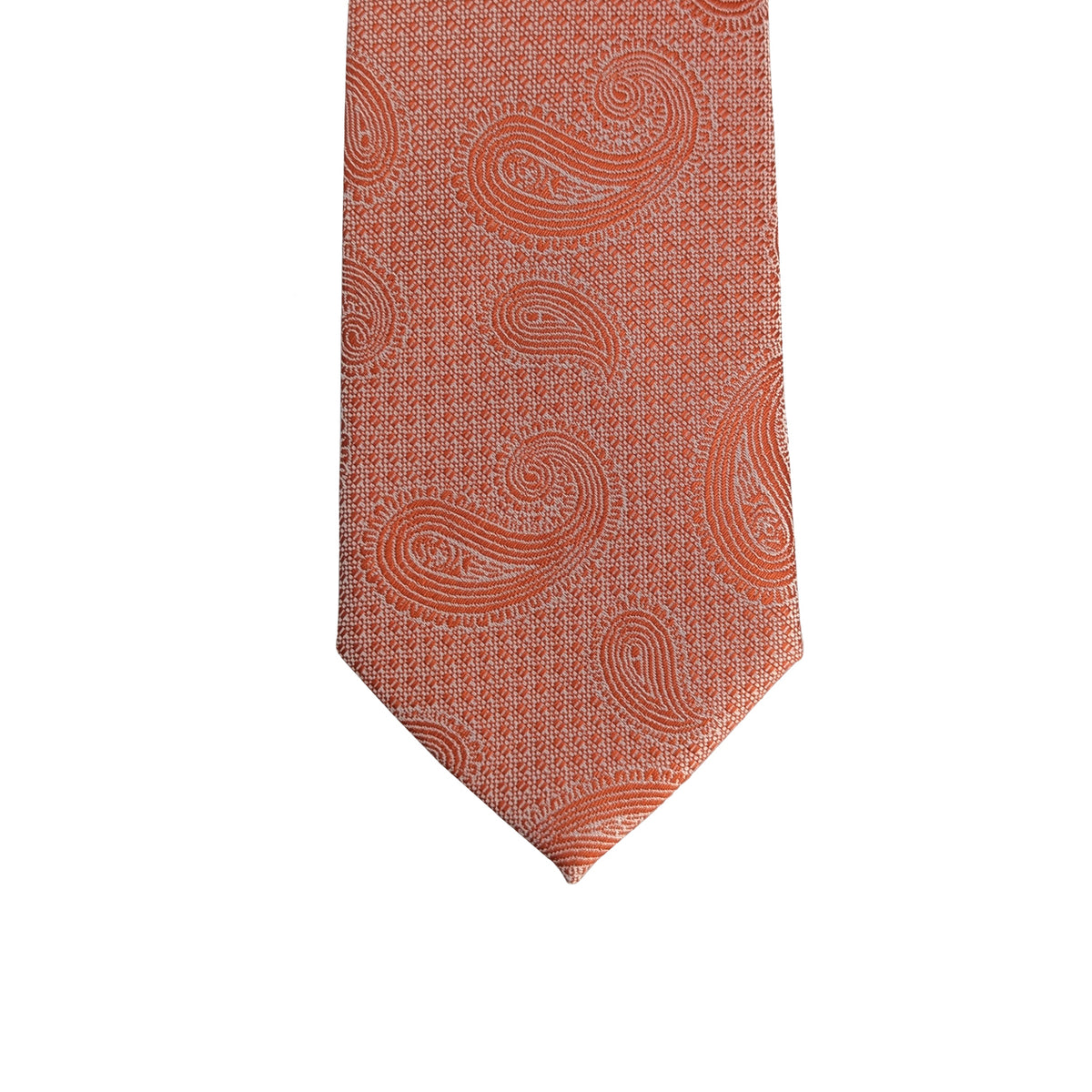 Kensington Paisley Tie - MWY311956 - Burnt Orange 2